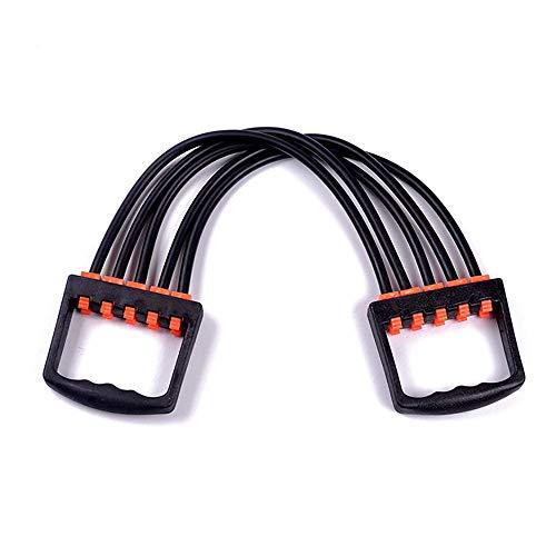 【並行輸入品】Chest Expander Arm Training 5 Tubes Ajustable Strength Trainer E_1