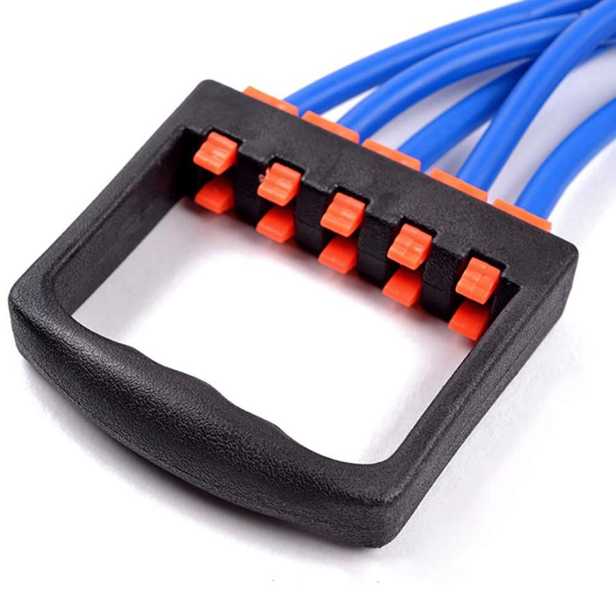 【並行輸入品】Chest Expander Arm Training 5 Tubes Ajustable Strength Trainer E_9