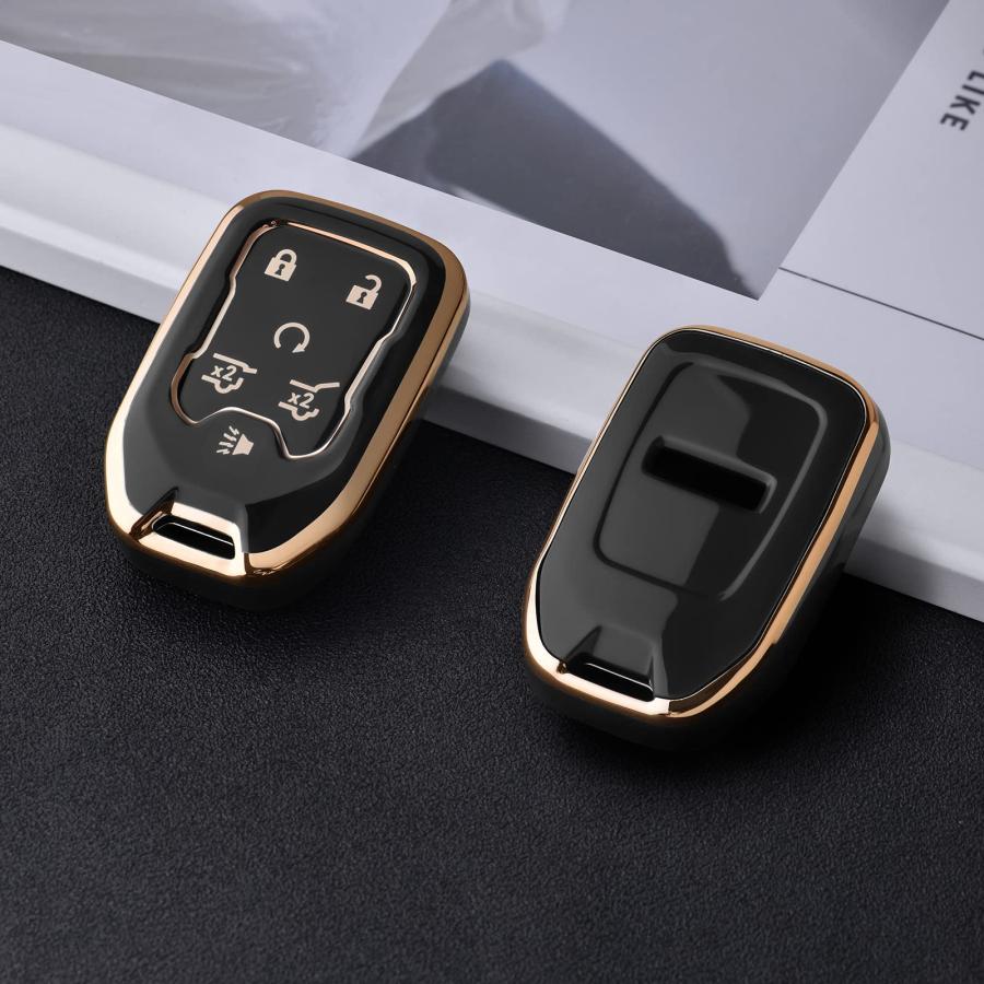 【並行輸入品】SAMORINO キーフォブカバー GMC用 プレミアムソフトTPU 360度 完全保護 キーシェルキーケース 2016 2022_3