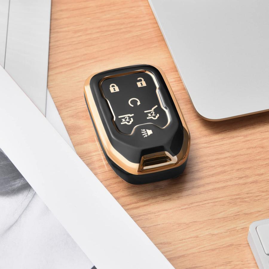 【並行輸入品】SAMORINO キーフォブカバー GMC用 プレミアムソフトTPU 360度 完全保護 キーシェルキーケース 2016 2022_6