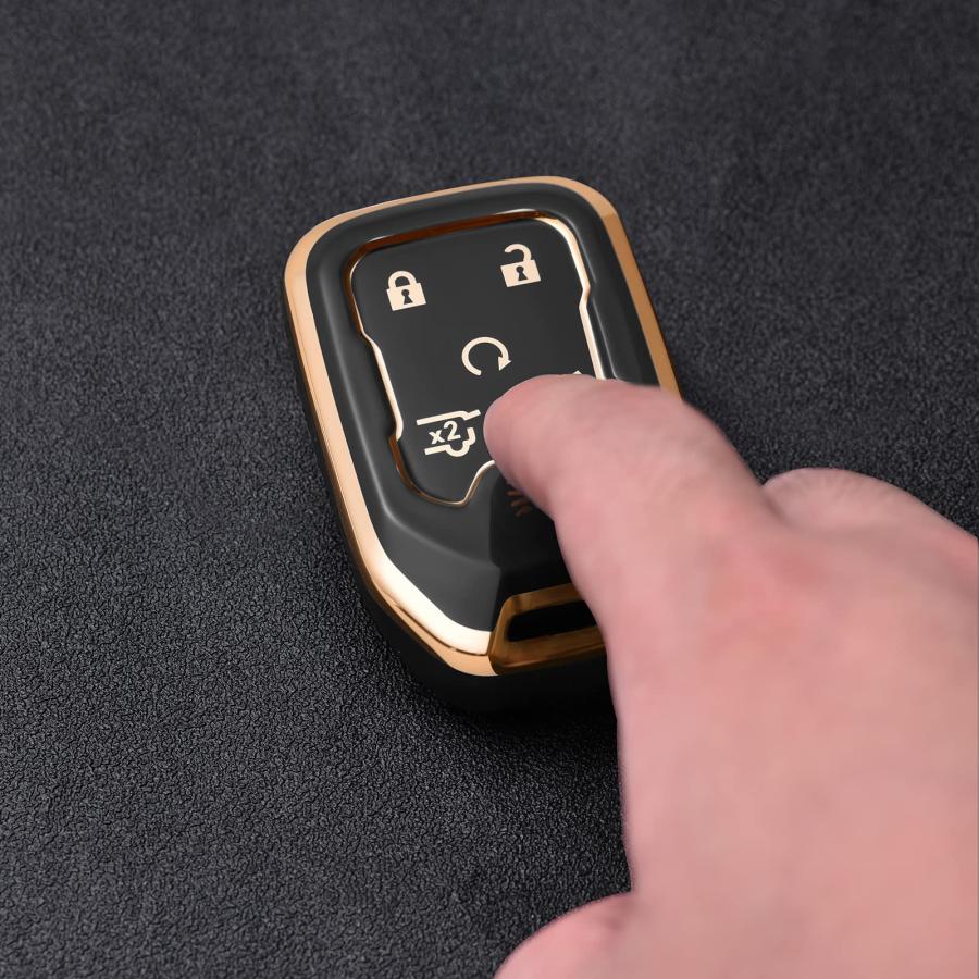 【並行輸入品】SAMORINO キーフォブカバー GMC用 プレミアムソフトTPU 360度 完全保護 キーシェルキーケース 2016 2022_9