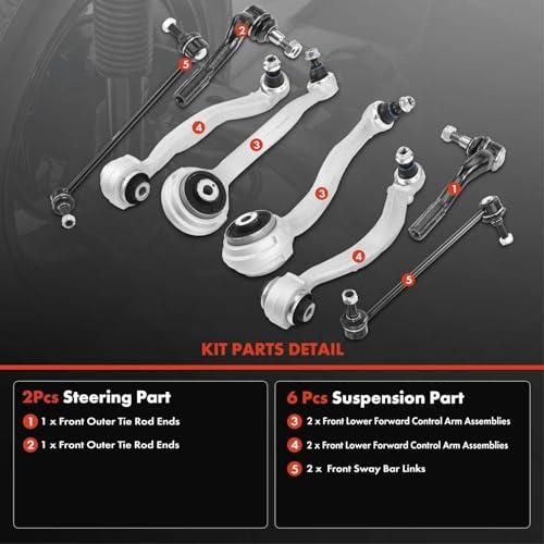 【並行輸入品】A Premium Set of 8, Front Lower Forward & Rearward Control Arm,の画像
