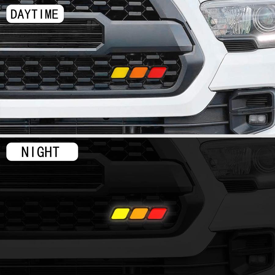並行輸入品】3色グリルバッジエンブレム LEDライト 車 トラック バッジ