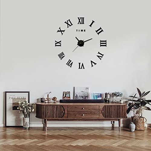 【並行輸入品】14 20インチ DIY 壁時計、ローマ数字時計 フレームレスミラー 小さな壁時計 ホームデコレーション ホーム リビングルーム_1