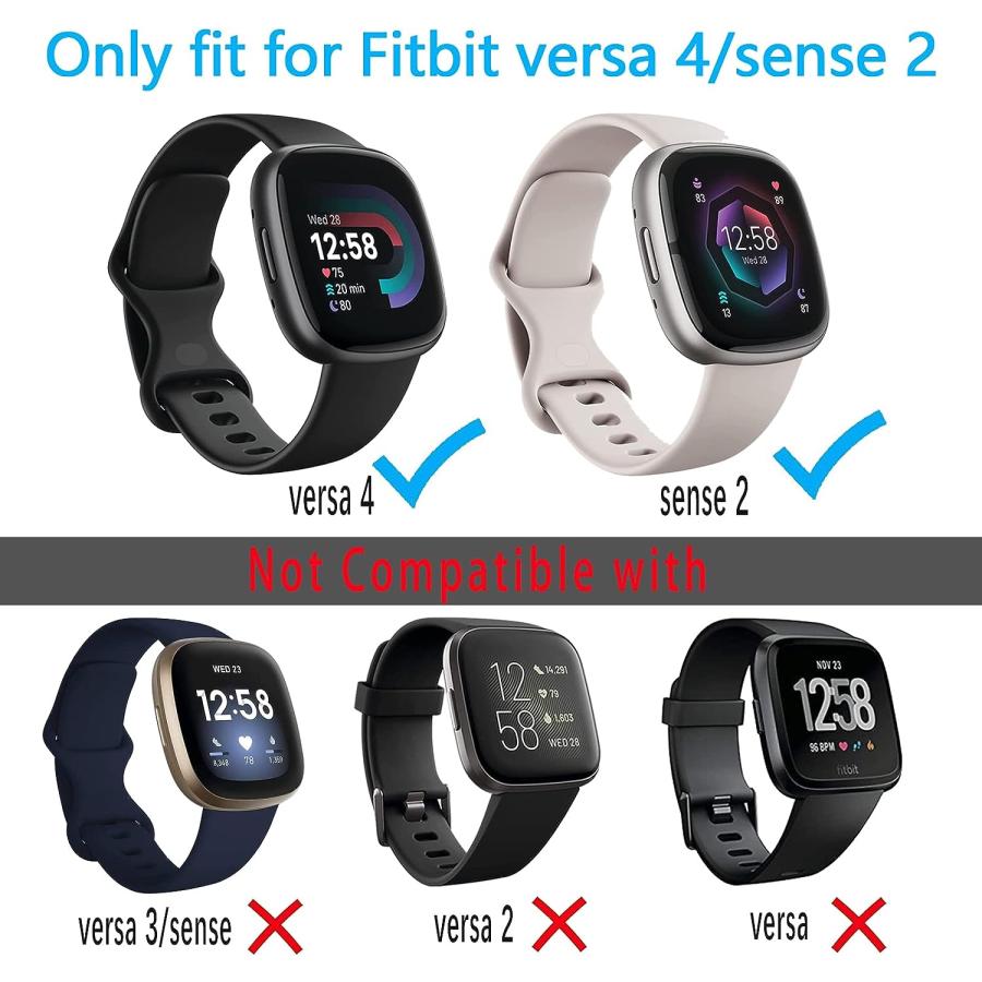 Wugongyan ケース Fitbit Versa 4 / Fitbit Sense 2対応 スクリーンプロテクターケース ソフ｜import-tabaido｜02