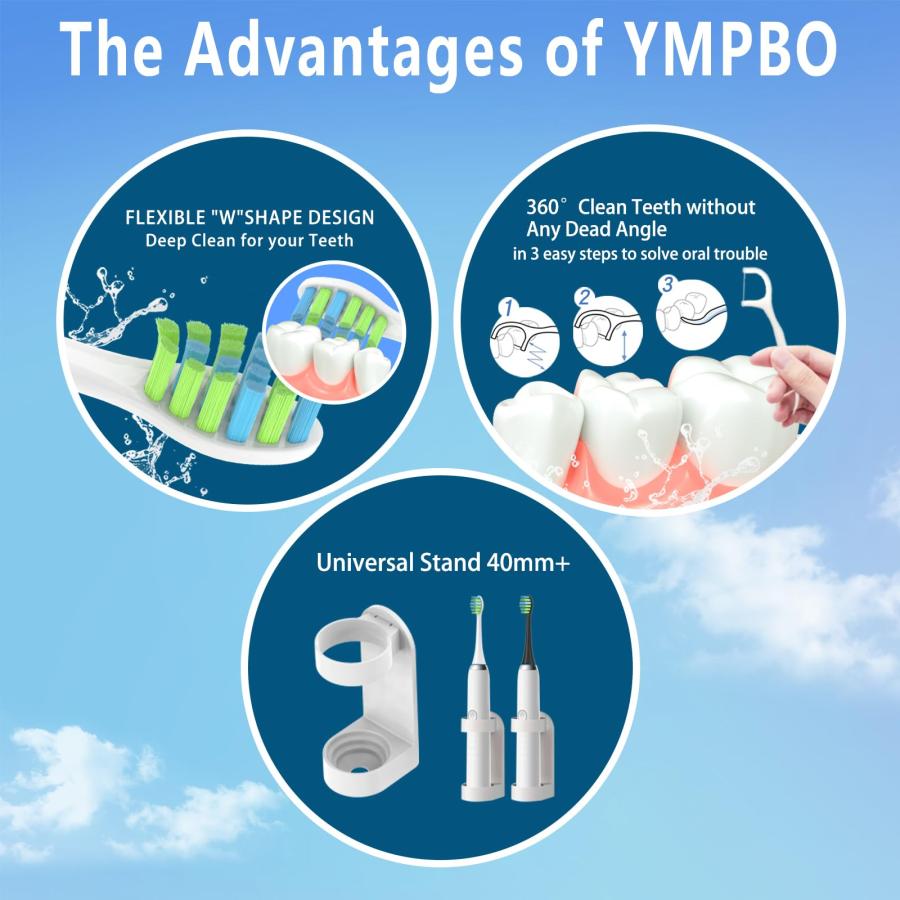 YMPBO 交換用ヘッド 10個 7AM2M AM101/AM105 電動歯ブラシ対応 + [デンタルフロスピック30個 + 無料 並行輸入品｜import-tabaido｜07