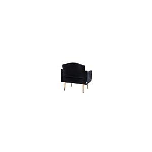 【並行輸入品】HomSof Black Velvet Accent Chair Desk Armchair Leisure Single So_8