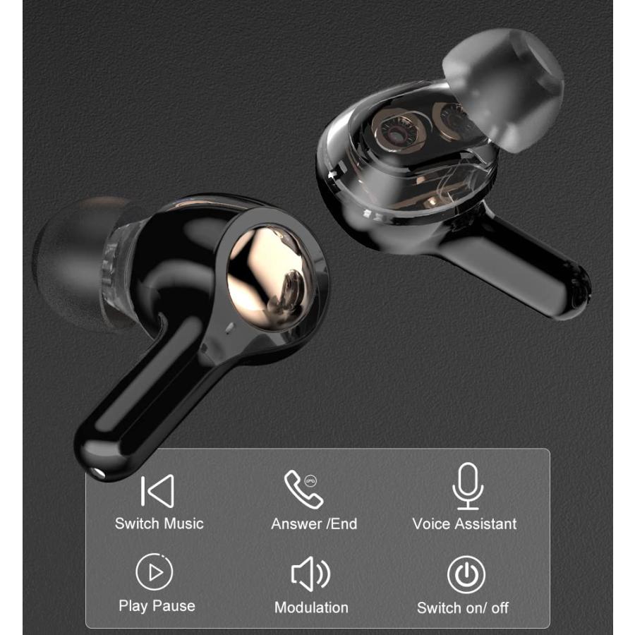 正規品の人気商品 Bluetoth Headphones 4 Dynamic Drivers Wireless Earbuds 40Hrs Pla 並行輸入品