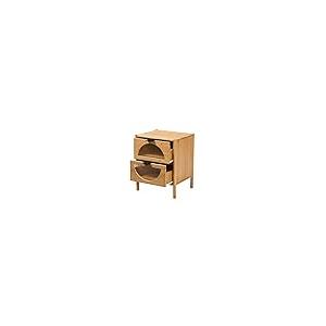 【並行輸入品】Baxton Studio Naresh End Table, 2 Drawer, Natural Brown_5