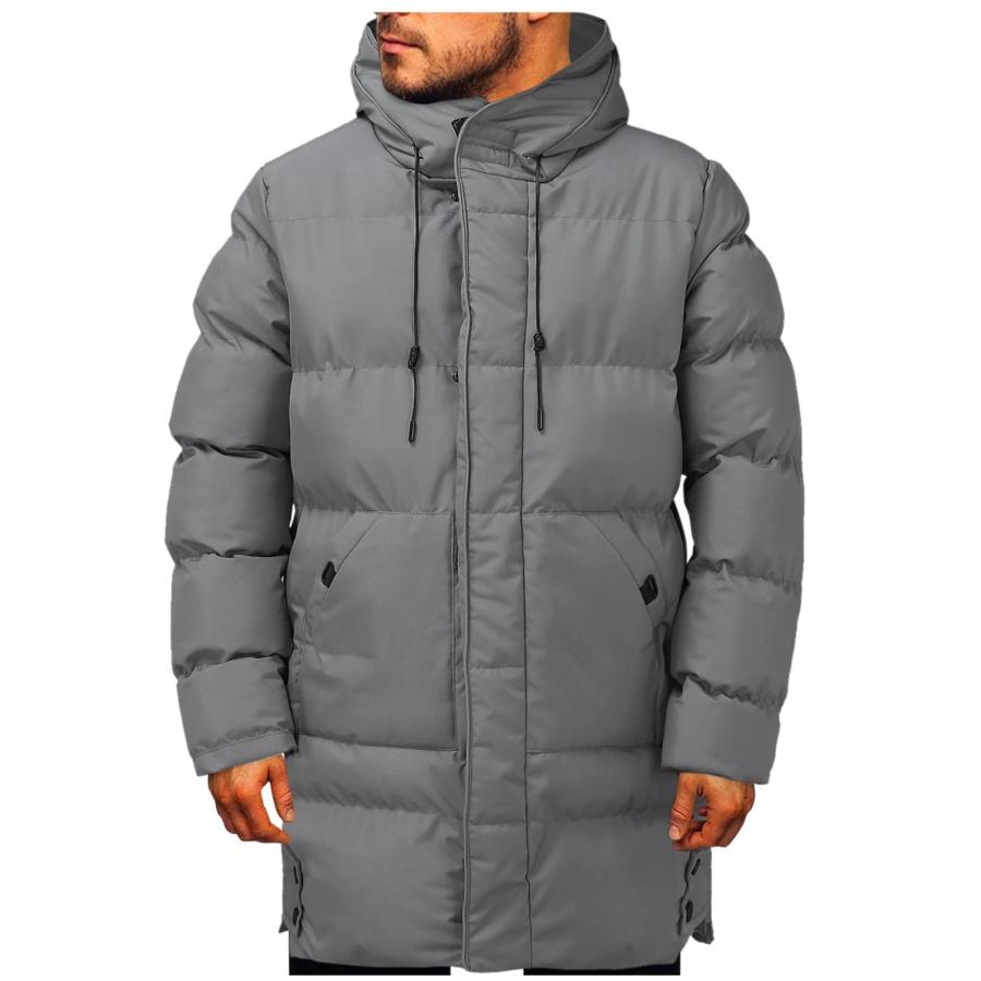 【並行輸入品】Men Long Hooded Parka Jacket Thickened Warm Long Puffer Down Jacの画像