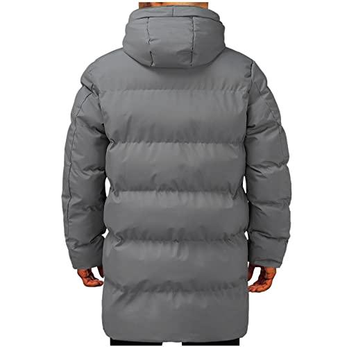 【並行輸入品】Men Long Hooded Parka Jacket Thickened Warm Long Puffer Down Jacの画像