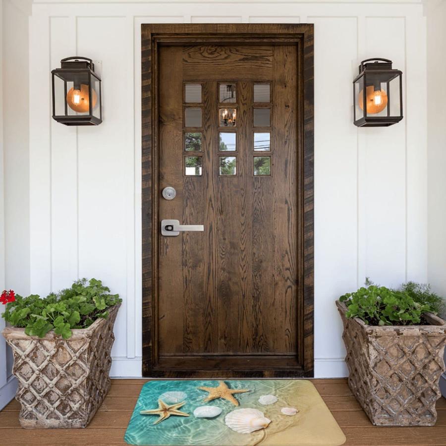 【並行輸入品】Ocean Beach ヒトデ ホタテ貝 バスルームラグ 滑り止め マイクロファイバー ソフト バスマット 洗濯可能 フロアラグ | ブランド登録なし | 09