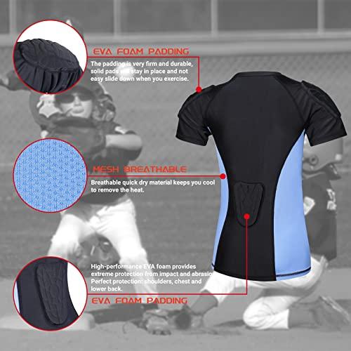 【並行輸入品】TIAXU TIAXU Youth Padded Protective Shirt for Football Baseballの画像
