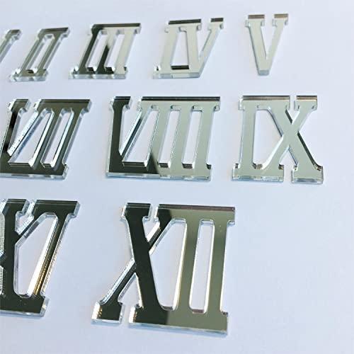 【並行輸入品】Phocaea ミニローマミラーアクリル数字 12個セット 壁掛け時計DIY用 (ミラーシルバー) Phocaea Set of_7