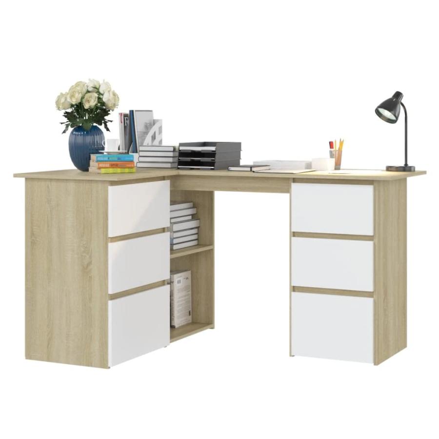 【並行輸入品】YUHI HQYD Corner Desk,Modern Desk,Computer Desk,Office Desk with_9