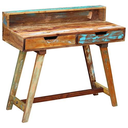 【並行輸入品】Desk,Writing Desk with Drawers,Studio Desk,Simple Desk,Desk with_1