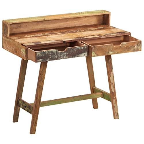 【並行輸入品】Desk,Writing Desk with Drawers,Studio Desk,Simple Desk,Desk with_7