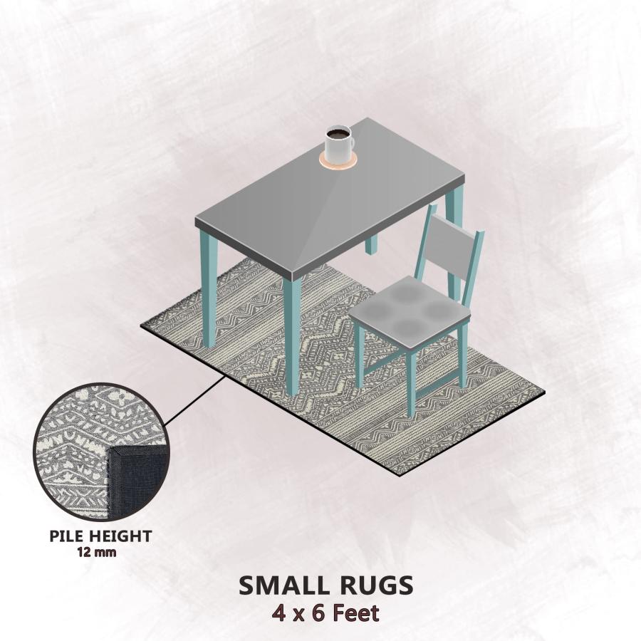 【並行輸入品】Handicrafts Home Wool Rug 4x6 feet Handmade Area Rug Premium_6