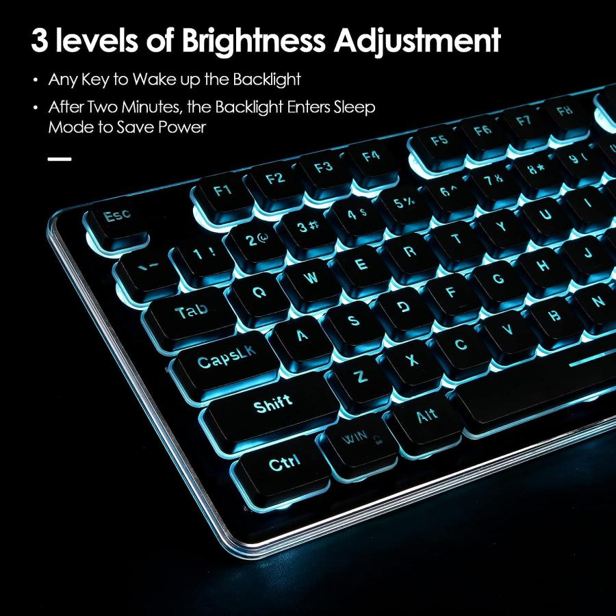 Wireless Computer Keyboard  104 Keys 2.4G Wireless Keyboard with 　並行輸入｜import-tabaido｜05