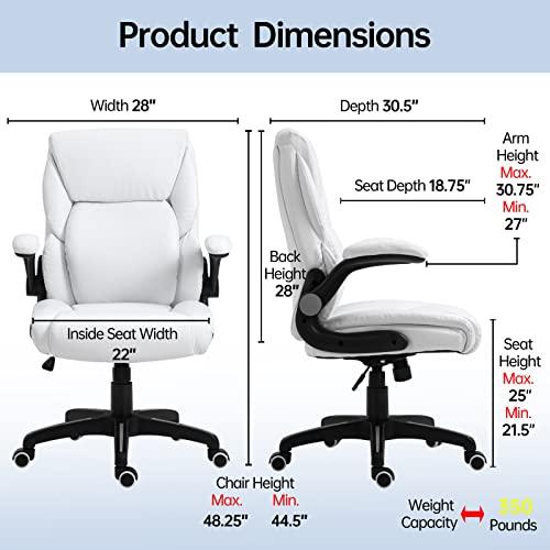 【並行輸入品】Leather Executive Office Chair Ergonomic High Back PU Home Comp_7