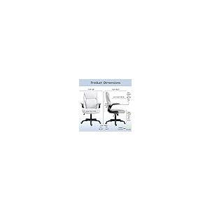 【並行輸入品】Leather Executive Office Chair Ergonomic High Back PU Home Comp_8