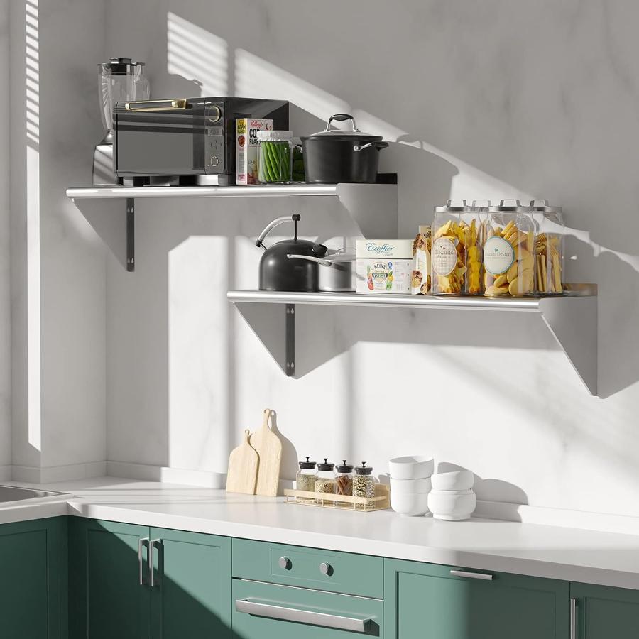 並行輸入品】SWOTCATER ステンレススチール 壁取り付け棚 12 x 36