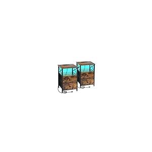 【並行輸入品】AMHANCIBLE LED Nightstands Set of 2, End Tables Living Room with_2
