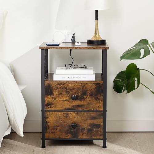 【並行輸入品】AMHANCIBLE LED Nightstands Set of 2, End Tables Living Room with_4