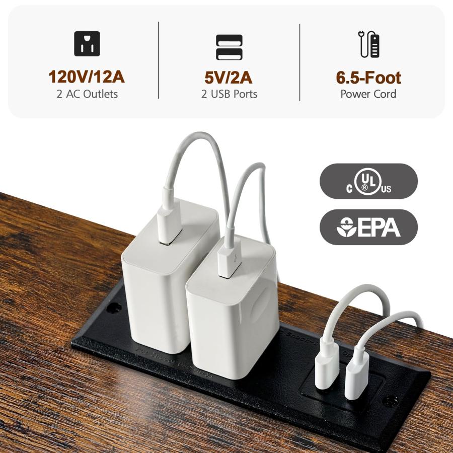 【並行輸入品】AMHANCIBLE LED Nightstands Set of 2, End Tables Living Room with_6