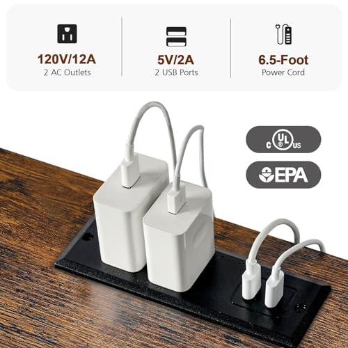 【並行輸入品】AMHANCIBLE LED Nightstands Set of 2, End Tables Living Room with_7