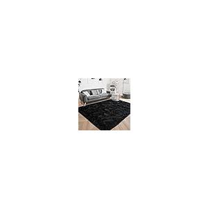 Foxmas Black Rug for Bedroom, Area Rug 4x6 Feet, Throw Rugs with 並行輸入品 | ブランド登録なし | 07