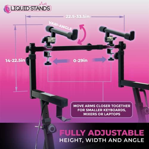 Liquid Stand 2段キーボードスタンドアタッチメント   調節可能な電動デジタルピアノスタンド 54   88キー音楽キ 並行輸入品｜import-tabaido｜08