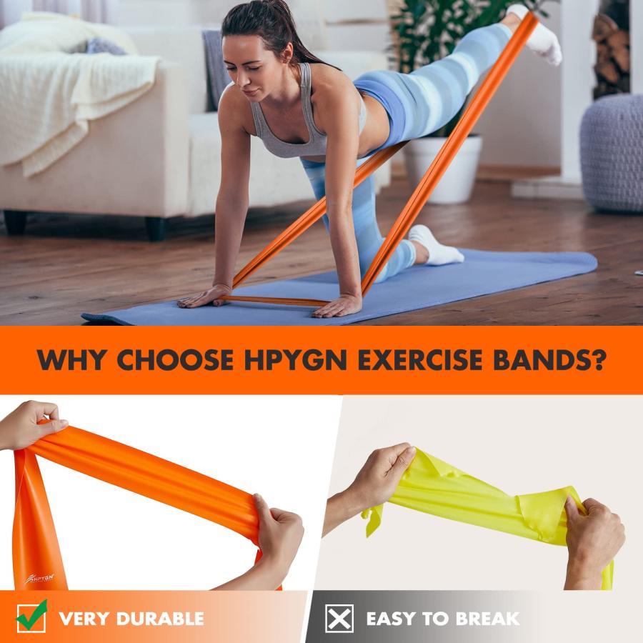 【並行輸入品】HPYGN Exercise Bands Resistance, Upgraded Professional Latex Strの画像