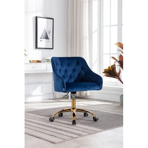 【並行輸入品】Upholstered Home Office Chair with Arms, Adjustable Height, 360_4