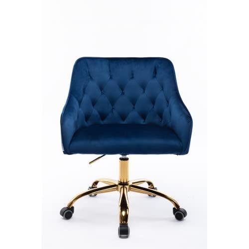 【並行輸入品】Upholstered Home Office Chair with Arms, Adjustable Height, 360_6