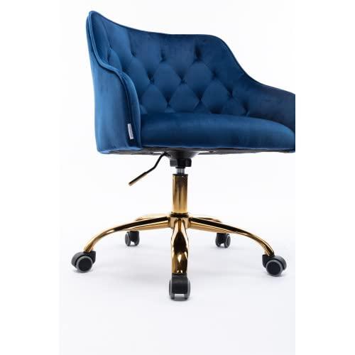 【並行輸入品】Upholstered Home Office Chair with Arms, Adjustable Height, 360_8