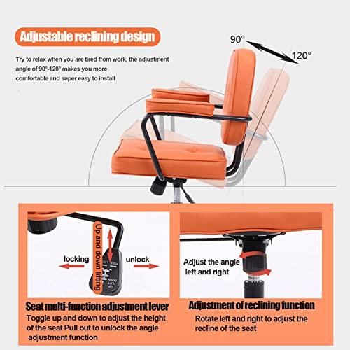 【並行輸入品】AVSMGP Modern PU Leather Office Chair Desk Chair with Wheels Arm_4