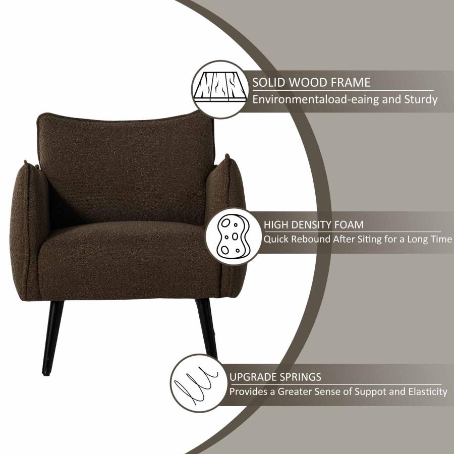 Sepnine Mid Century Modern Accent Chair,Comfy Terry Fleece Livin 並行輸入品｜import-tabaido｜07