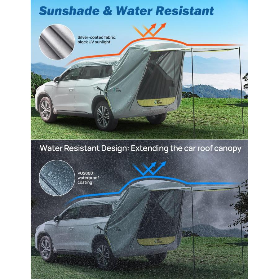並行輸入品】JOYTUTUS 車中泊 テント 車 タープ 車連結テント 車テント