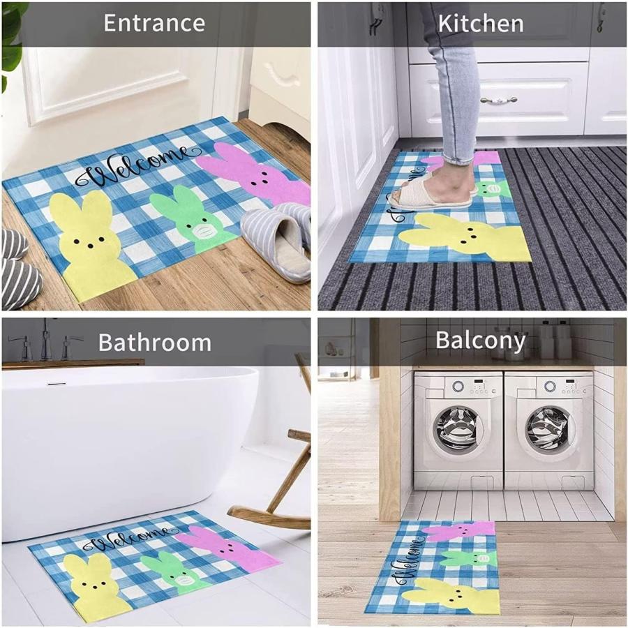 【並行輸入品】Train Track Non Slip Rubber Backed Entryway Rugs for Indoor Outdo　並行_4
