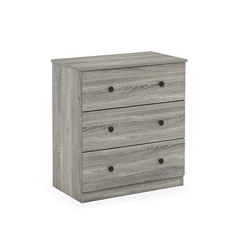 【並行輸入品】Furinno Tidur Simple Design Dresser, 3 Tier Knob, French Oak Greの画像