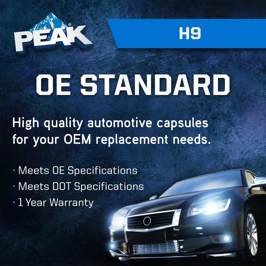 【並行輸入品】PEAK H9 OE標準ハロゲン交換用ヘッドライト電球 PEAK H9 OE Standard Halogen Replaceme_3