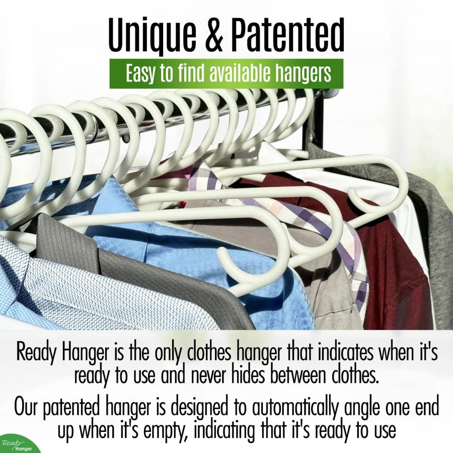 【並行輸入品】40 Plastic Hangers That Automatically Show They are Ready to Use_3
