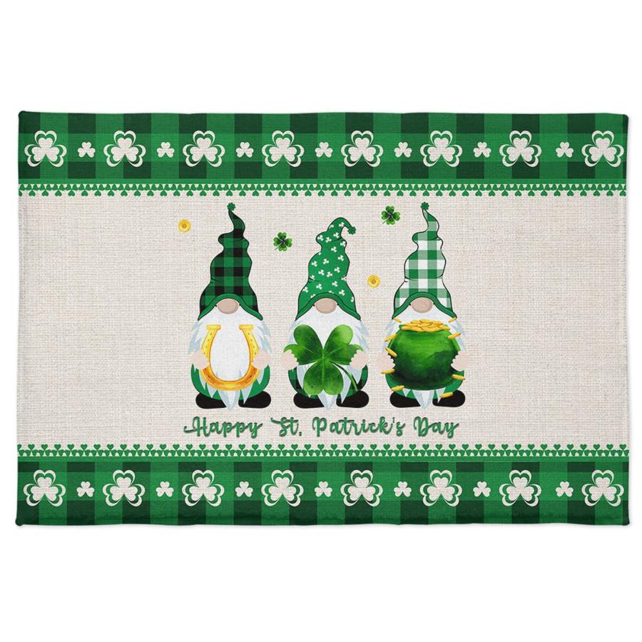 St Patrick's Gnomes Bath Mat, Soft Absorbent Microfiber Plush Ba 並行輸入品｜import-tabaido｜04