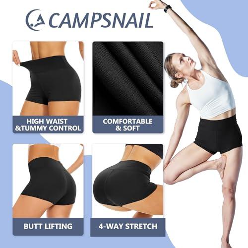 【並行輸入品】CAMPSNAIL Workout Shorts Womens Buttery Soft High Waisted Bike_4