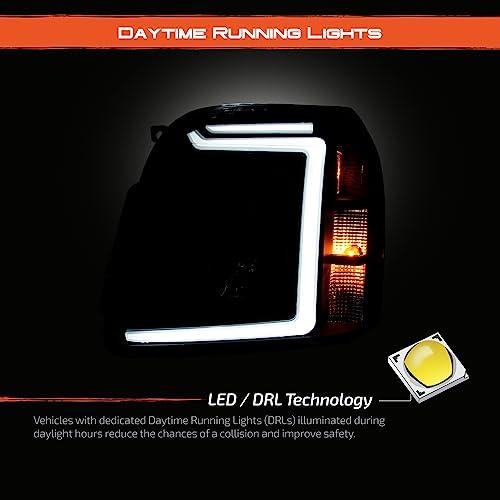 【並行輸入品】AKKON 2007 2014 GMC Yukon XL 1500 2500 [LED C Tube DRL] プロジェクター_7