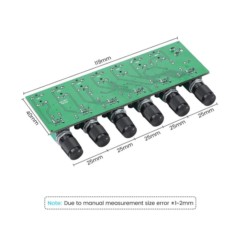 WXBDD 6 Ways Stereo Mixer Audio Distributor Mixing Board with In 並行輸入品｜import-tabaido｜05