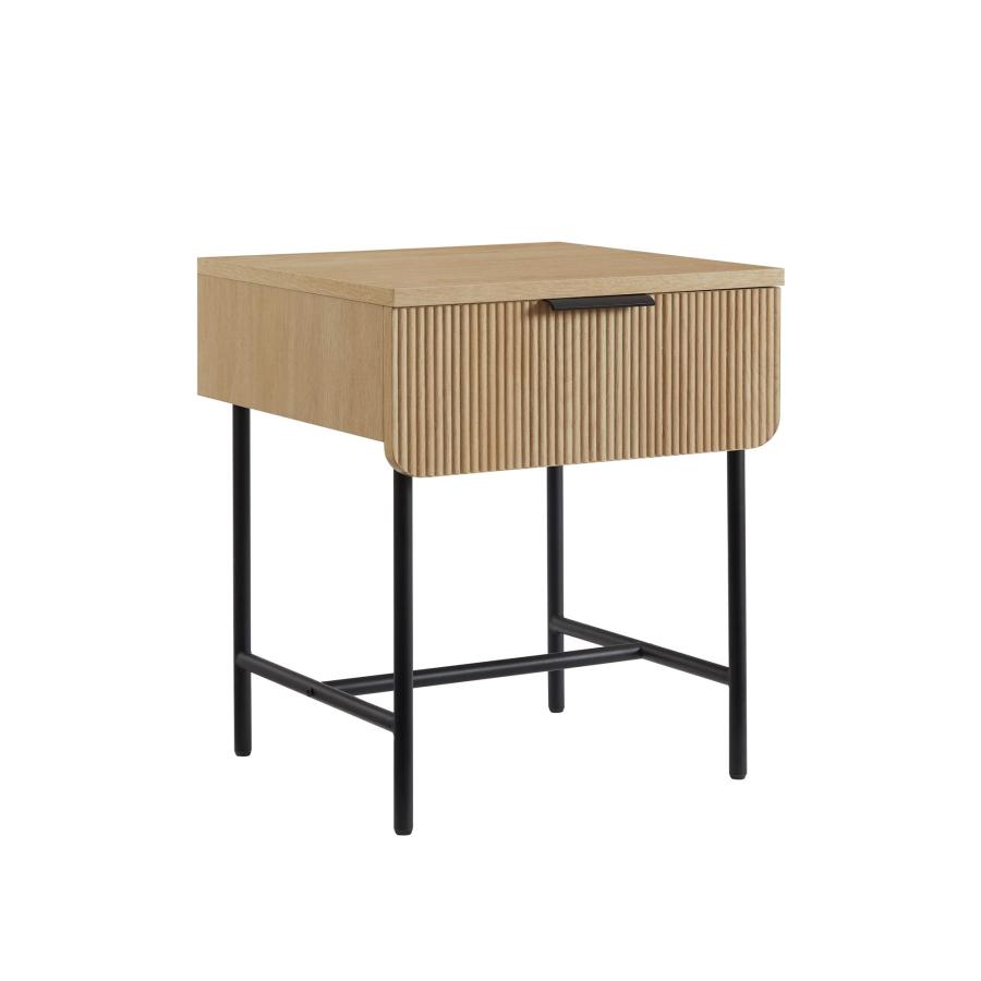 【並行輸入品】Walker Edison Lowen Contemporary Fluted Drawer Side Table 18 Inc_9