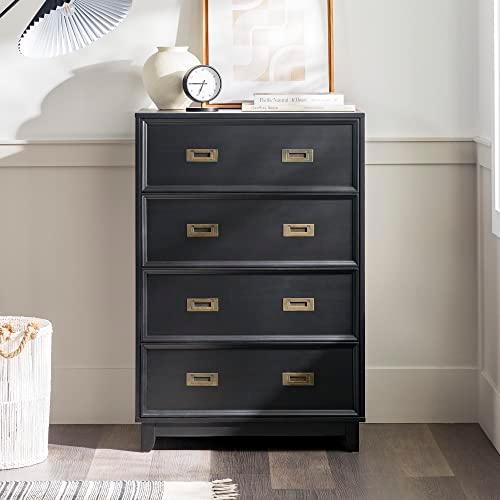 【並行輸入品】Walker Edison Orin Contemporary 4 Drawer Tall Solid Wood Dresserの画像
