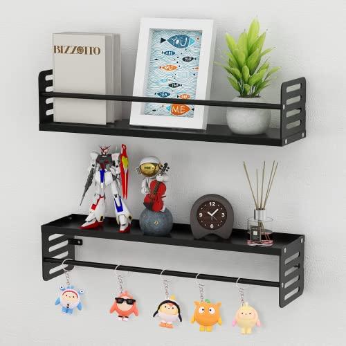 【並行輸入品】VOTZAAQ 15.5'' Floating Shelves Set of 2 Metal Wall Shelves, Blaの画像